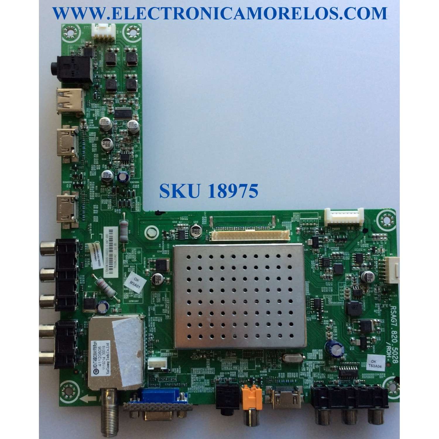 MAIN / INSIGNIA 160221 / RSAG7.820.5028/ROH / 160222 / LTDN39K300US / TX126L1142 / PANEL V390HJ1-LE1 REV.C1 / MODELO NS-39E340A13